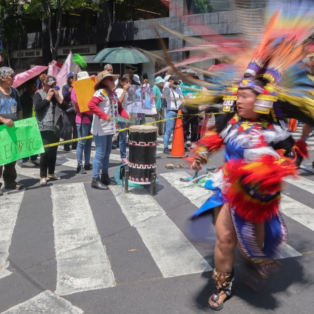 Bloqueo en calles de la Ciudad de México.